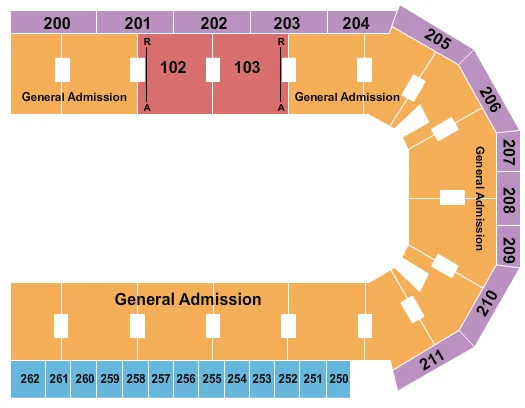 BASKETBALL TOURNAMENT OF CHAMPIONS Seating Map Seating Chart