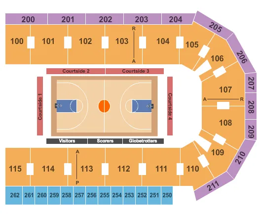 BASKETBALL Seating Map Seating Chart