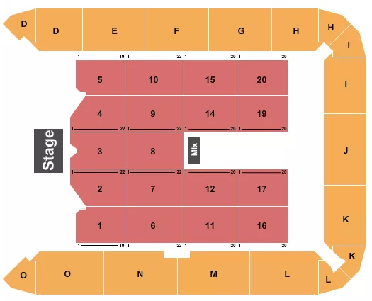 ENDSTAGE Seating Map Seating Chart