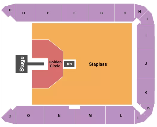 ZACH BRYAN Seating Map Seating Chart