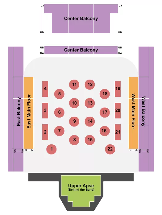 ENDSTAGE TABLES Seating Map Seating Chart