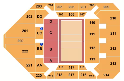VOLLEYBAL Seating Map Seating Chart