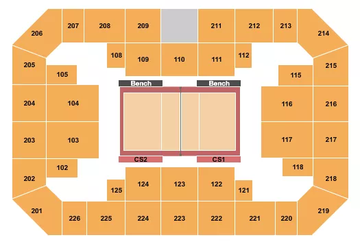 VOLLEYBALL Seating Map Seating Chart