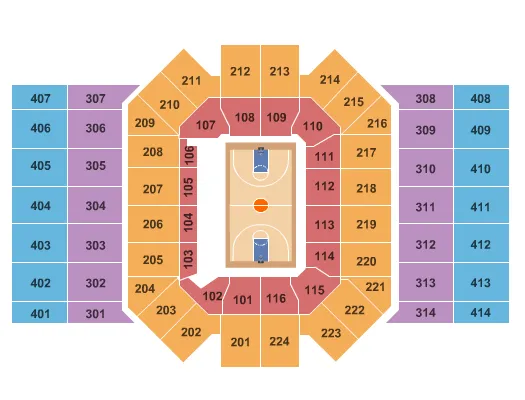 BASKETBALL Seating Map Seating Chart