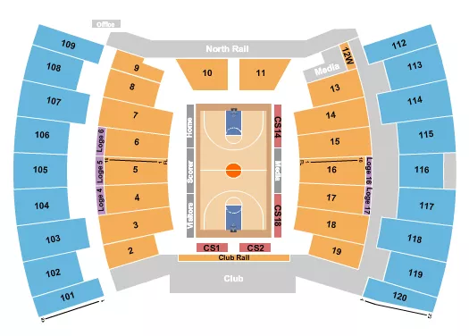 UNIVERSITY OF KENTUCKY MEMORIAL COLISEUM BASKETBALL 2 Seating Map Seating Chart