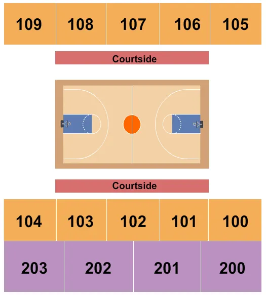 BASKETBALL Seating Map Seating Chart