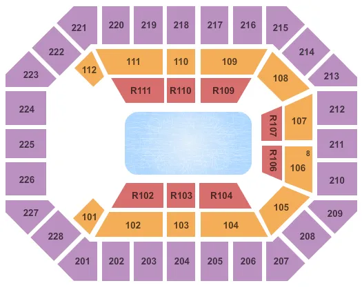 DISNEY ON ICE Seating Map Seating Chart