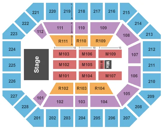 ENDSTAGE 2 Seating Map Seating Chart