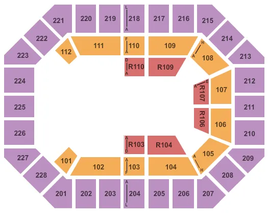 MONSTER JAM Seating Map Seating Chart