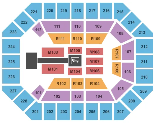 WWE Seating Map Seating Chart