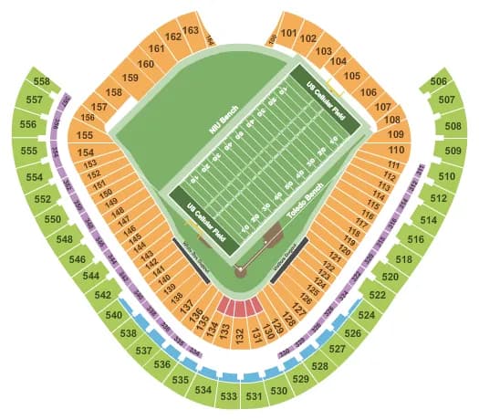 FOOTBALL NIU VS TOLEDO Seating Map Seating Chart
