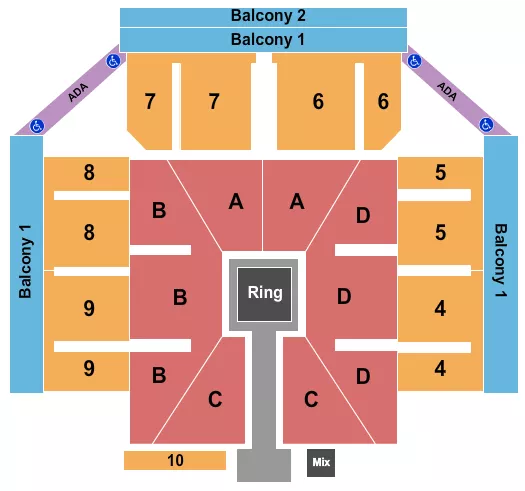 WWE Seating Map Seating Chart