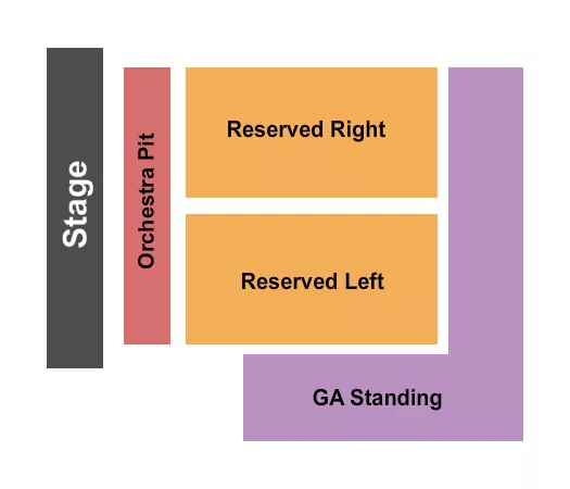 ENDSTAGE WITH GA Seating Map Seating Chart