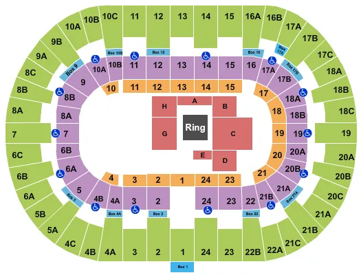 PECHANGA ARENA SAN DIEGO BOXING 2 Seating Map Seating Chart