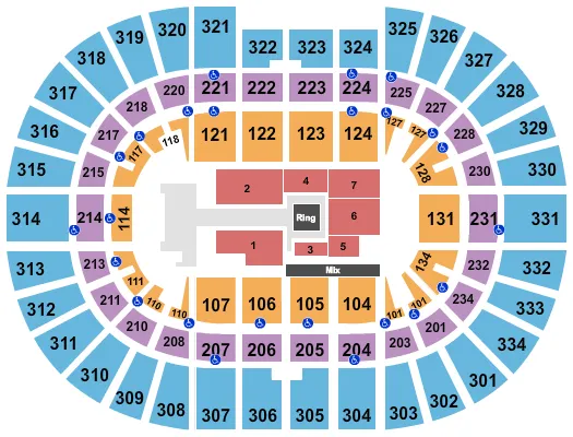 WRESTLING Seating Map Seating Chart