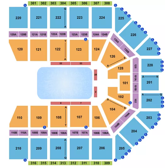 DISNEY ON ICE Seating Map Seating Chart