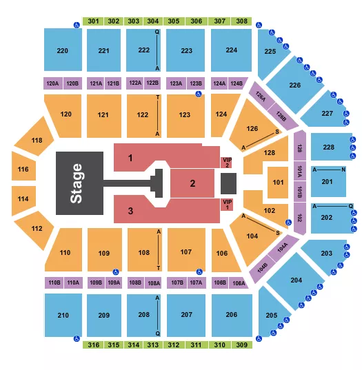 JONAS BROTHERS Seating Map Seating Chart
