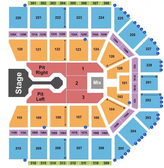 JOSIAH QUEEN Seating Map Seating Chart