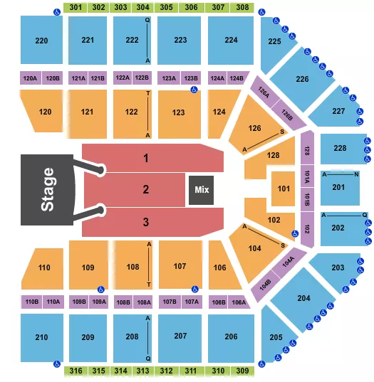 LITTLE BIG TOWN Seating Map Seating Chart