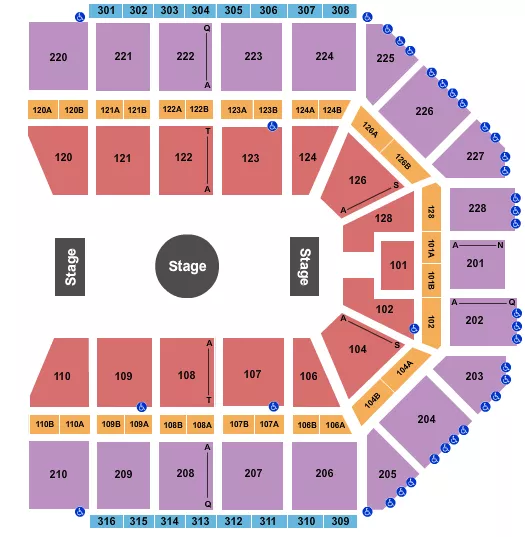 RINGLING BROS CIRCUS Seating Map Seating Chart