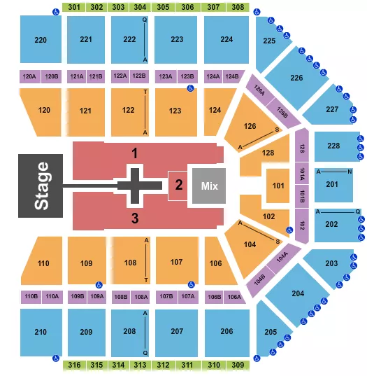 TOBYMAC Seating Map Seating Chart