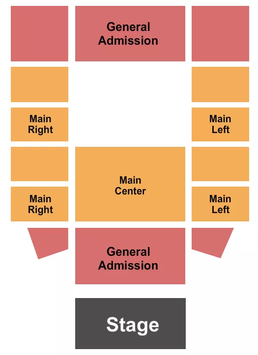 GA MAIN FLOOR Seating Map Seating Chart