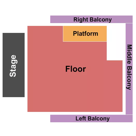 VARSITY THEATER MN ENDSTAGE RSV PLATFORM Seating Map Seating Chart