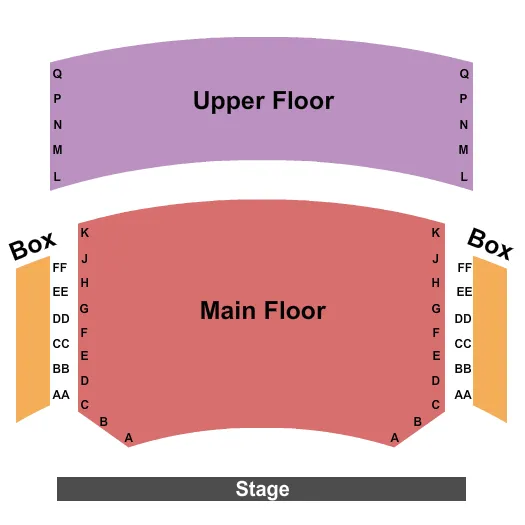 ENDSTAGE Seating Map Seating Chart