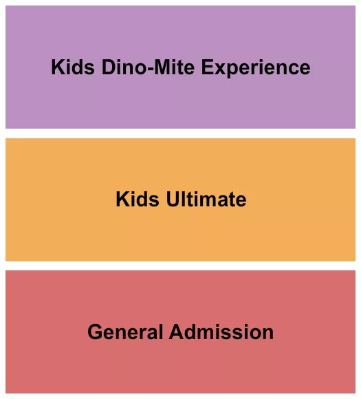 JURASSIC QUEST Seating Map Seating Chart