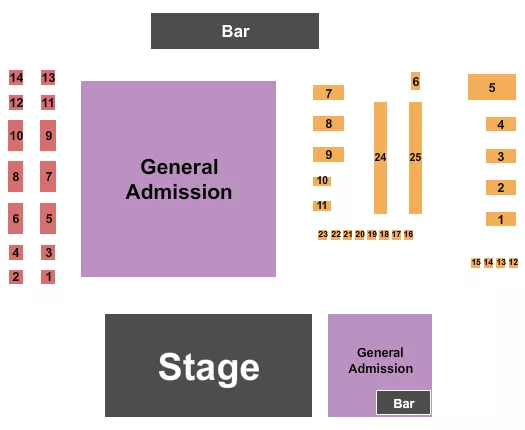 GA TABLES Seating Map Seating Chart