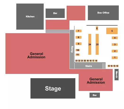 GA TABLES 2 Seating Map Seating Chart