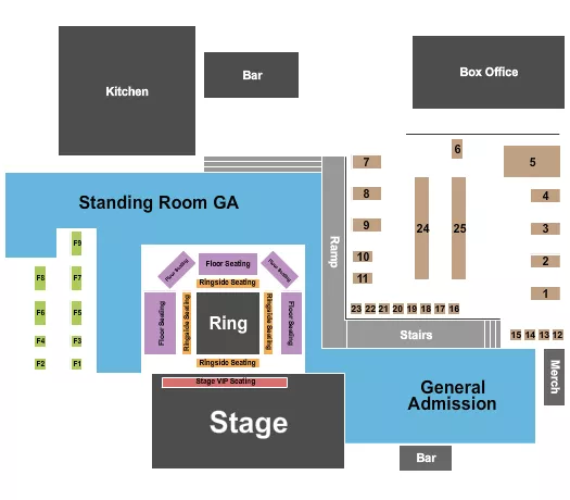 WRESTLING Seating Map Seating Chart