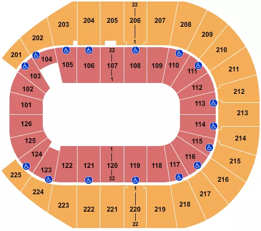 MONSTER JAM Seating Map Seating Chart