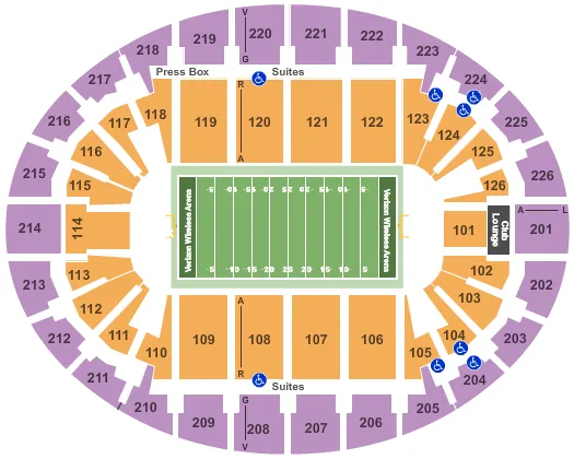 FOOTBALL Seating Map Seating Chart
