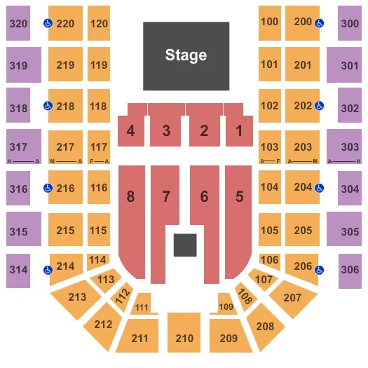 END STAGE Seating Map Seating Chart