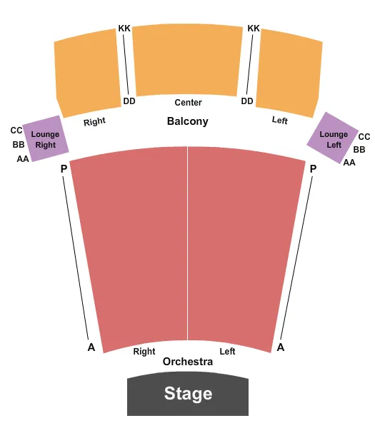 END STAGE Seating Map Seating Chart