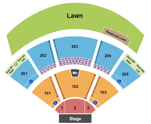 ENDSTAGE RSV LAWN DECKS Seating Map Seating Chart