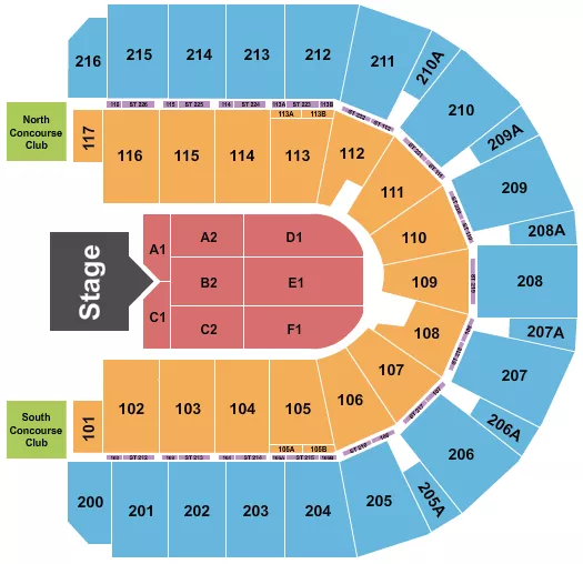 RASCAL FLATTS Seating Map Seating Chart
