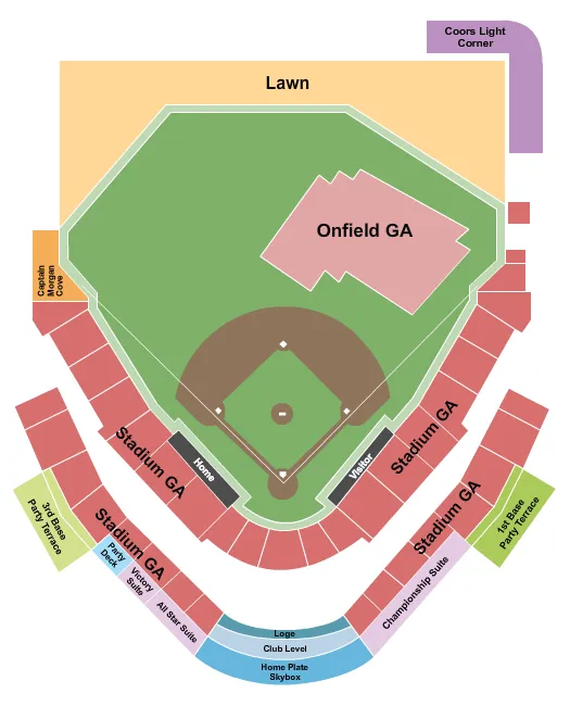 STADIUM GA FIELD GA Seating Map Seating Chart