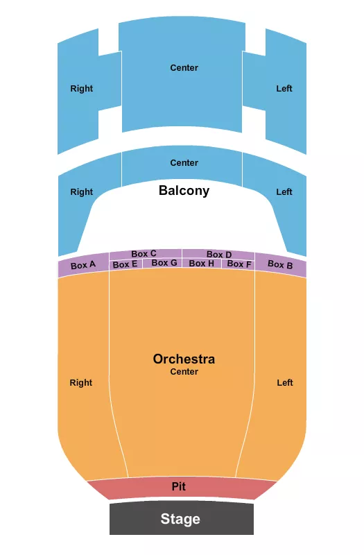 VICTORY THEATRE IN ENDSTAGE PIT Seating Map Seating Chart