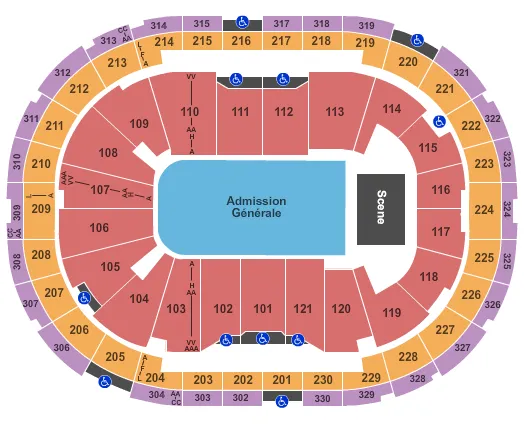 ENDSTAGE GA FLOOR Seating Map Seating Chart