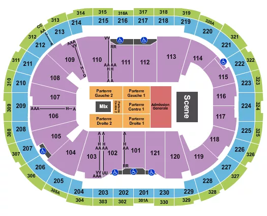 PANTERA Seating Map Seating Chart