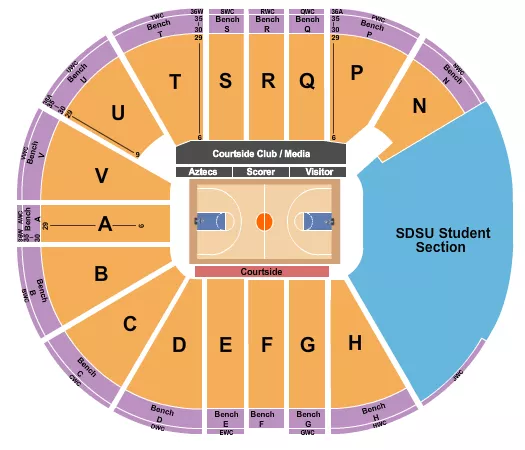BASKETBALL Seating Map Seating Chart
