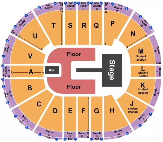 CHARLI XCX Seating Map Seating Chart