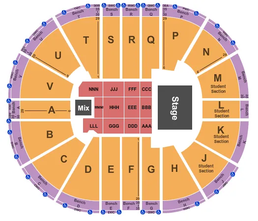 ENDSTAGE 5 Seating Map Seating Chart