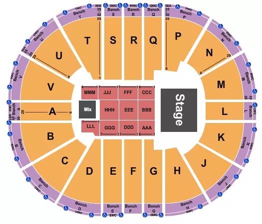 ENDSTAGE 9 Seating Map Seating Chart