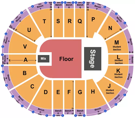 ENDSTAGE GA FLOOR 2 Seating Map Seating Chart