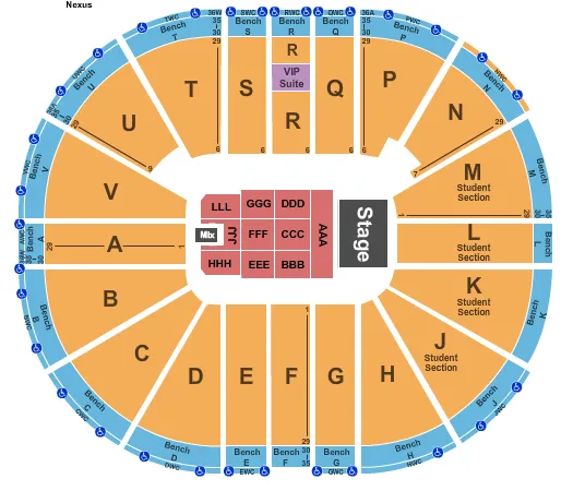 TREVOR NOAH 2 Seating Map Seating Chart
