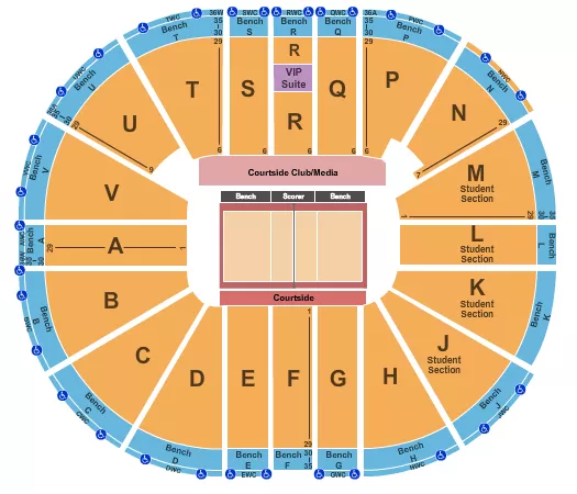 VOLLEYBALL Seating Map Seating Chart