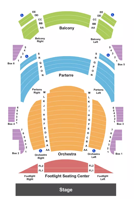 END STAGE Seating Map Seating Chart